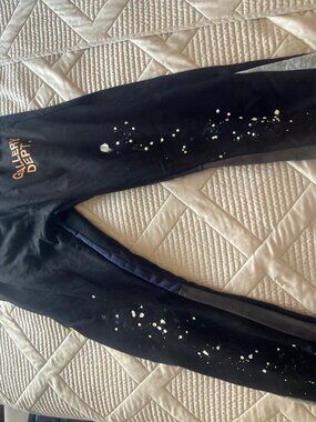 Gallery Dept Inspired Sweatpants – Black Paint Splatter – Size Xl fits small